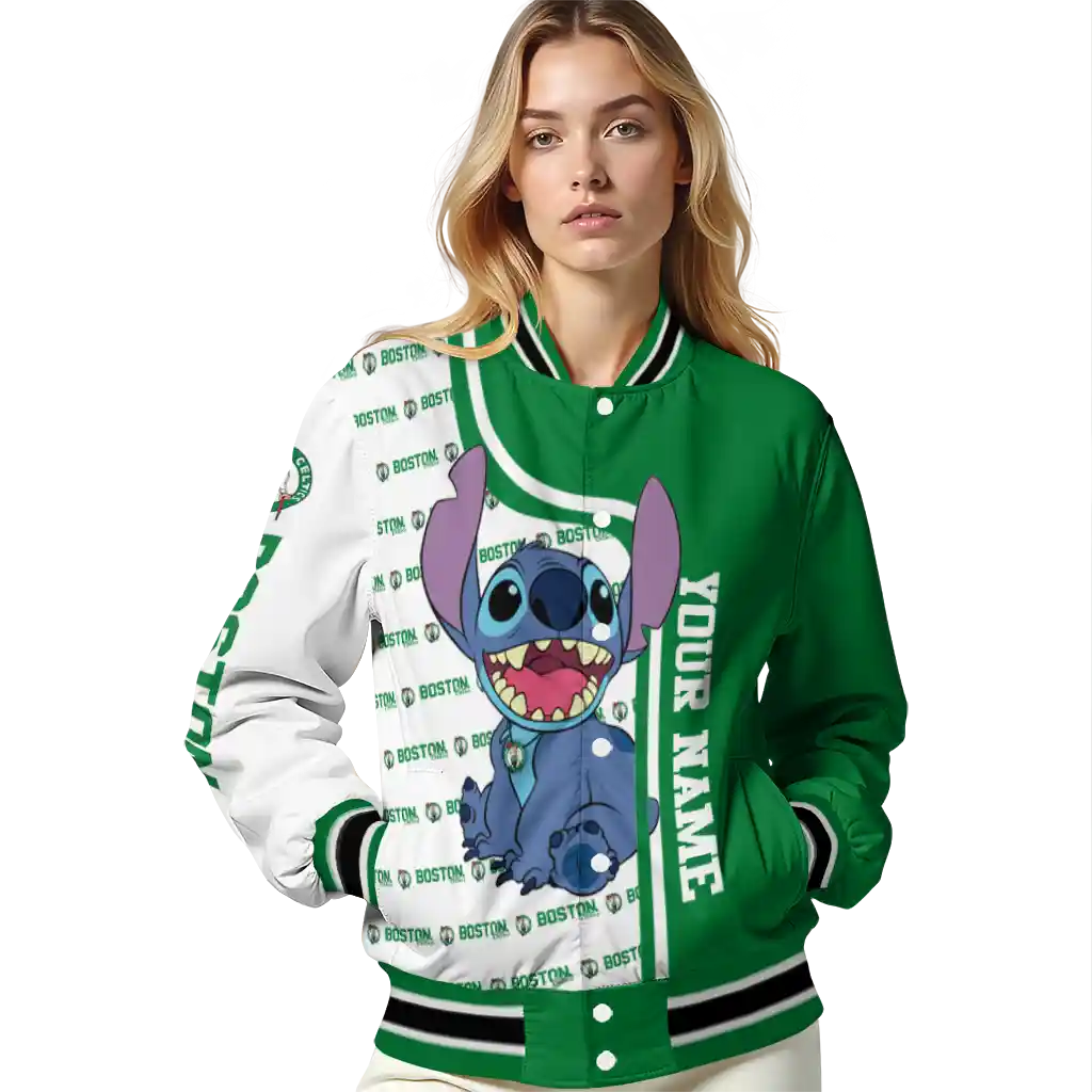customized boston celtics stitch laughing green varsity jacket latest model customized boston celtics stitch laughing green varsity jacket latest model