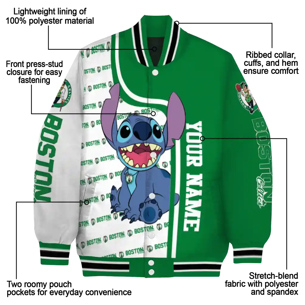 customized boston celtics stitch laughing green varsity jacket new arrival customized boston celtics stitch laughing green varsity jacket new arrival