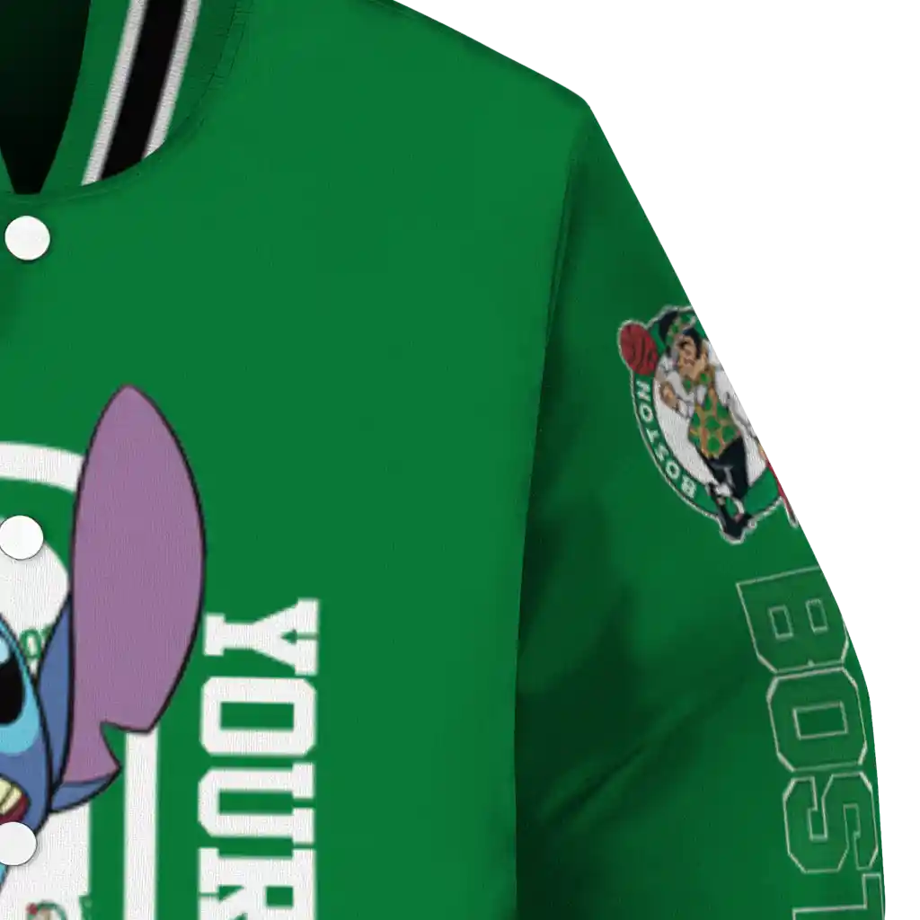 customized boston celtics stitch laughing green varsity jacket premium grade customized boston celtics stitch laughing green varsity jacket premium grade