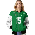 customized boston celtics team patch green bomber jacket best selling