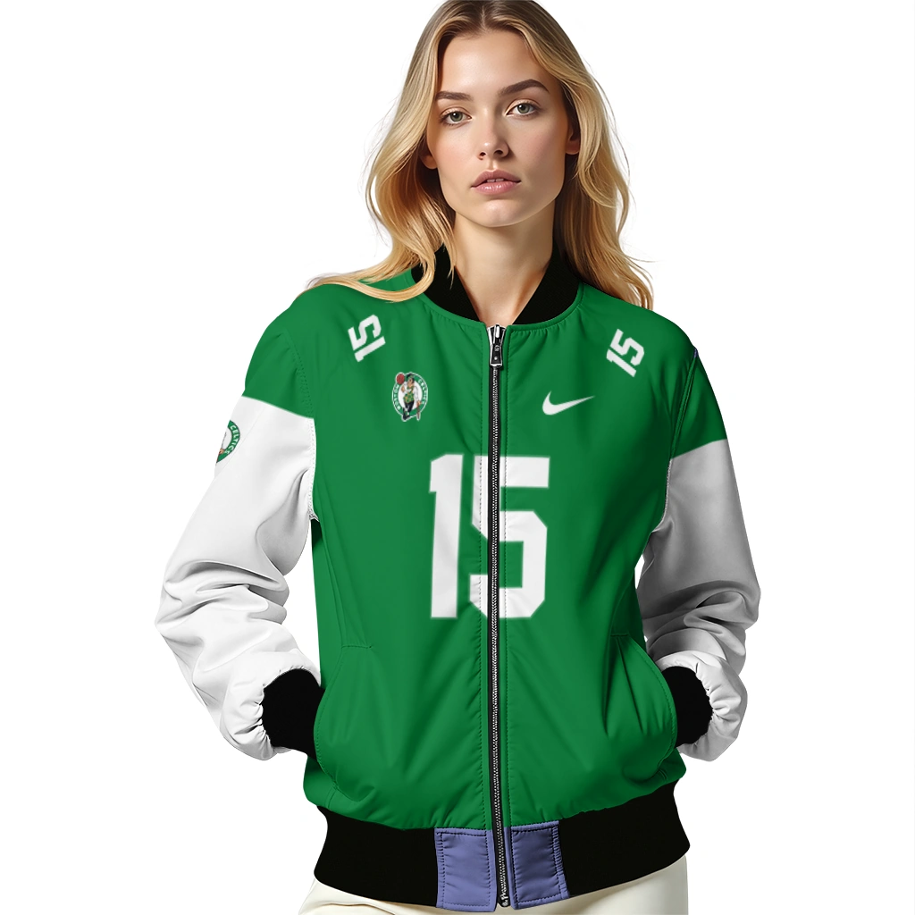 customized boston celtics team patch green bomber jacket latest model customized boston celtics team patch green bomber jacket latest model
