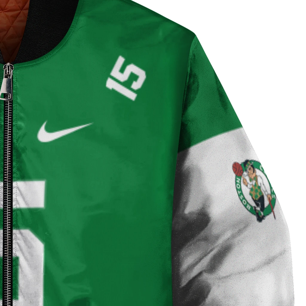 customized boston celtics team patch green bomber jacket premium grade customized boston celtics team patch green bomber jacket premium grade