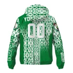 customized boston celtics tribal swirls green windbreaker jacket best selling
