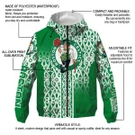 customized boston celtics tribal swirls green windbreaker jacket best selling