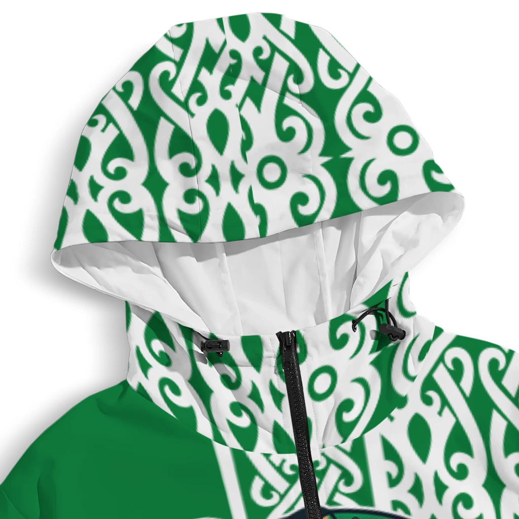 customized boston celtics tribal swirls green windbreaker jacket premium grade customized boston celtics tribal swirls green windbreaker jacket premium grade