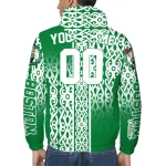 customized boston celtics tribal swirls green windbreaker jacket best selling