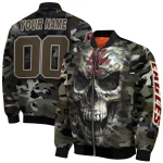 customized boston college eagles camouflage skull camouflage bomber jacket best selling