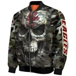 customized boston college eagles camouflage skull camouflage bomber jacket best selling