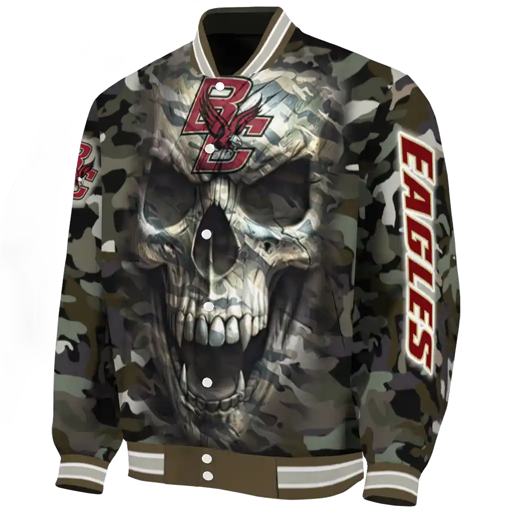 customized boston college eagles camouflage skull camouflage varsity jacket best selling customized boston college eagles camouflage skull camouflage varsity jacket best selling