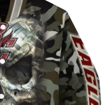 customized boston college eagles camouflage skull camouflage varsity jacket best selling