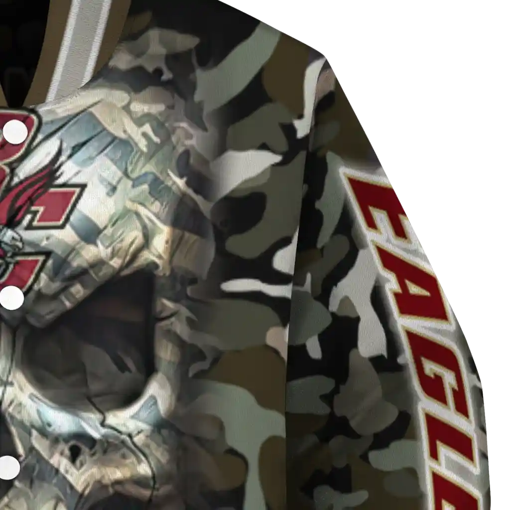 customized boston college eagles camouflage skull camouflage varsity jacket premium grade customized boston college eagles camouflage skull camouflage varsity jacket premium grade