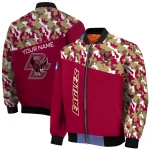 customized boston college eagles camouflage splash maroon bomber jacket best selling