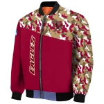 customized boston college eagles camouflage splash maroon bomber jacket best selling
