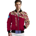 customized boston college eagles camouflage splash maroon bomber jacket best selling