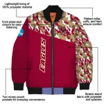 customized boston college eagles camouflage splash maroon bomber jacket best selling