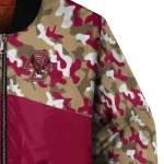 customized boston college eagles camouflage splash maroon bomber jacket best selling
