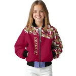 customized boston college eagles camouflage splash maroon bomber jacket best selling