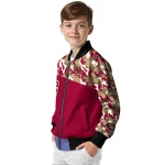 customized boston college eagles camouflage splash maroon bomber jacket best selling