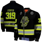customized boston college eagles heartbeat accent black green bomber jacket best selling