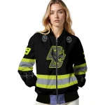 customized boston college eagles heartbeat accent black green bomber jacket best selling