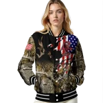 customized boston college eagles patriot deer camouflage varsity jacket best selling