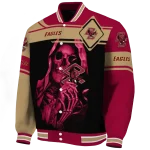 customized boston college eagles reaper hands maroon black varsity jacket best selling