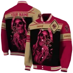 customized boston college eagles reaper hands maroon black varsity jacket best selling