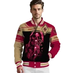 customized boston college eagles reaper hands maroon black varsity jacket best selling