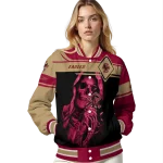 customized boston college eagles reaper hands maroon black varsity jacket best selling