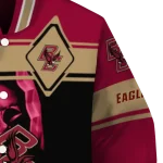 customized boston college eagles reaper hands maroon black varsity jacket best selling