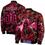 customized boston college eagles skull horde maroon bomber jacket best selling