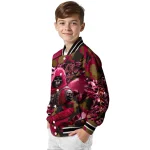 customized boston college eagles skull horde maroon varsity jacket best selling