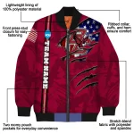 customized boston college eagles usa flag claws maroon bomber jacket best selling