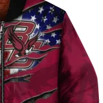 customized boston college eagles usa flag claws maroon bomber jacket best selling