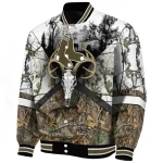 customized boston red sox deer skull camouflage white varsity jacket best selling