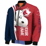 customized boston red sox snoopy head red bomber jacket best selling