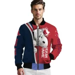 customized boston red sox snoopy head red bomber jacket best selling