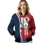 customized boston red sox snoopy head red bomber jacket best selling