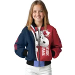 customized boston red sox snoopy head red bomber jacket best selling