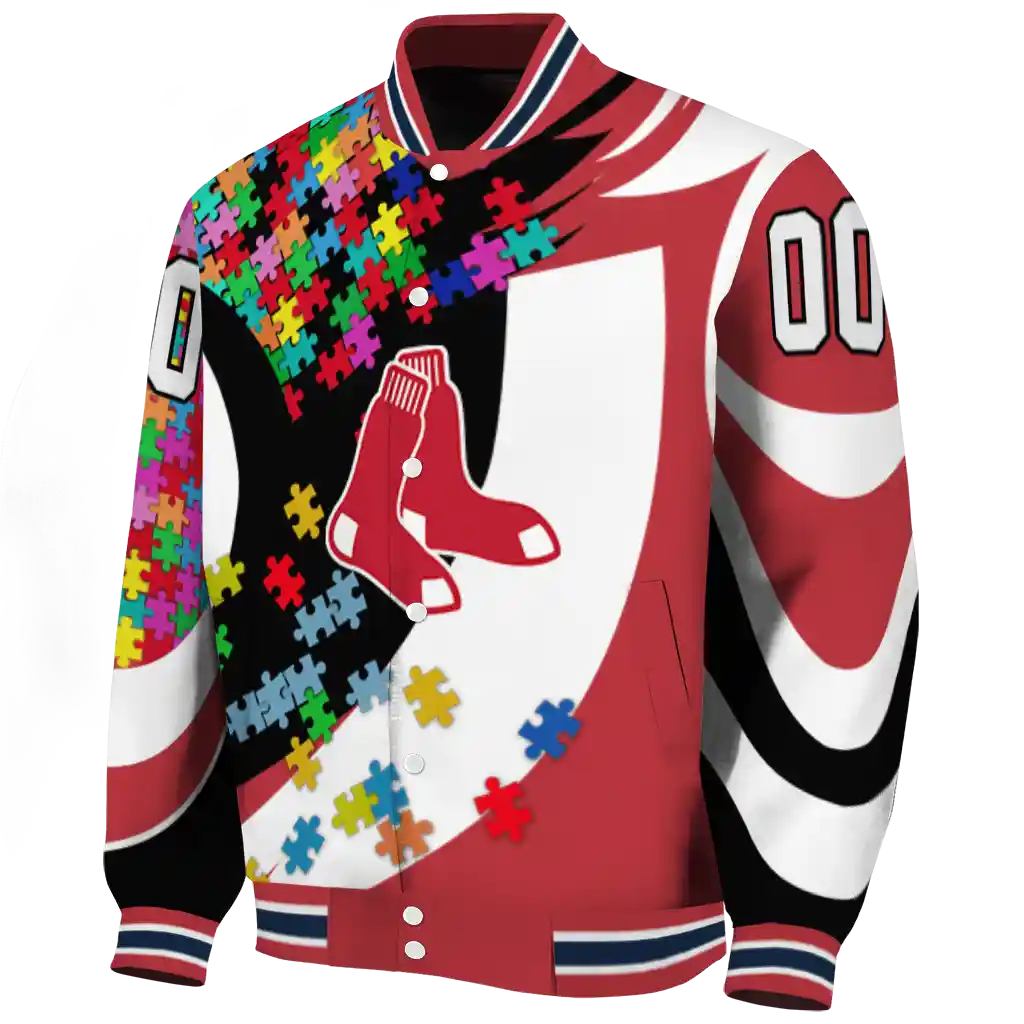 customized boston red sox stars and stripes slashes red varsity jacket best selling customized boston red sox stars and stripes slashes red varsity jacket best selling