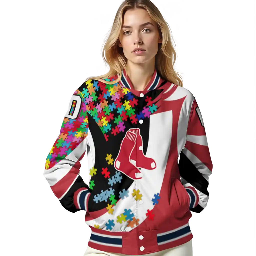 customized boston red sox stars and stripes slashes red varsity jacket latest model customized boston red sox stars and stripes slashes red varsity jacket latest model