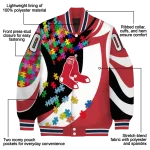 customized boston red sox stars and stripes slashes red varsity jacket best selling
