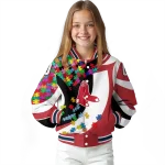 customized boston red sox stars and stripes slashes red varsity jacket best selling