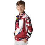 customized boston red sox stars and stripes slashes red varsity jacket best selling