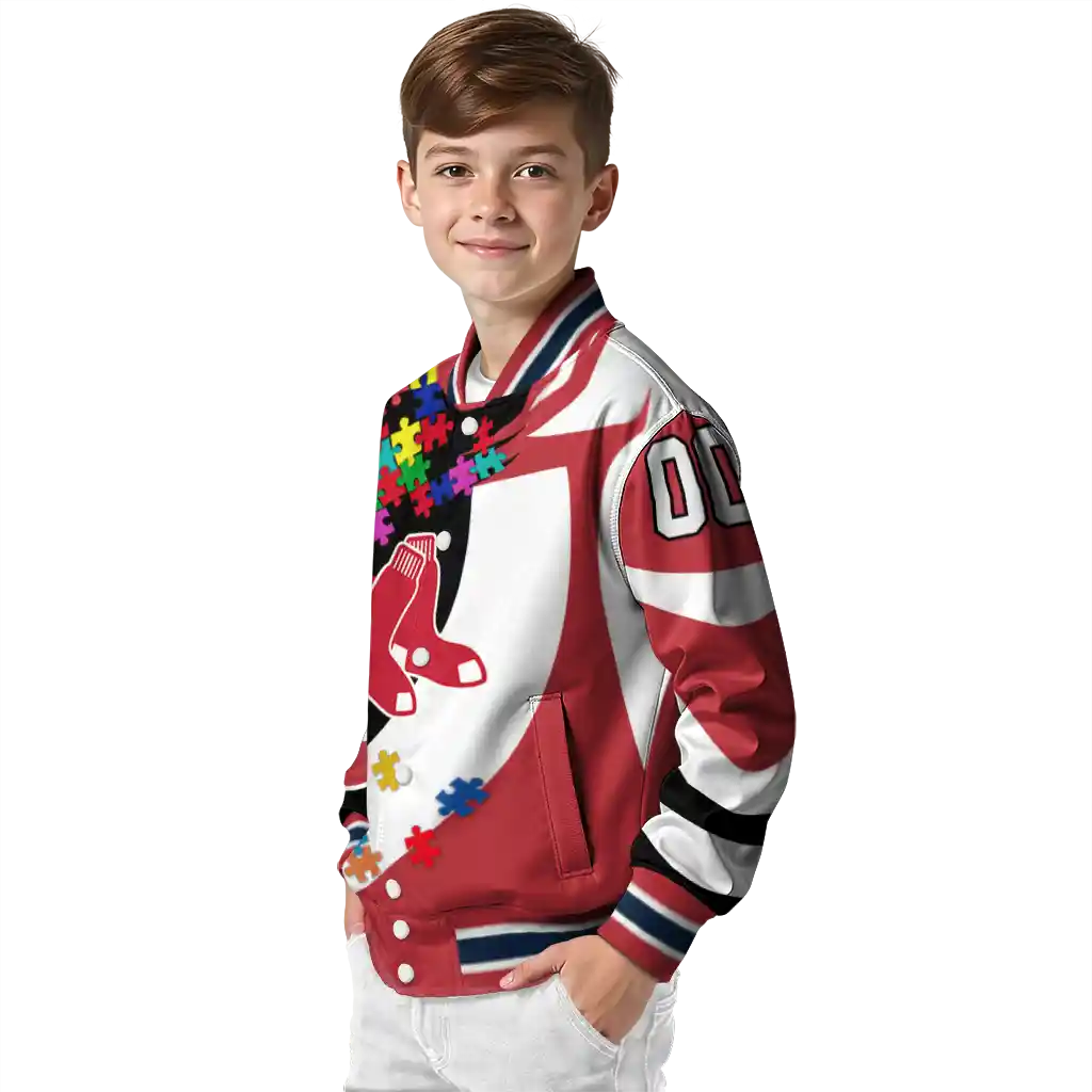 customized boston red sox stars and stripes slashes red varsity jacket trendy customized boston red sox stars and stripes slashes red varsity jacket trendy