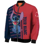 customized boston red sox stitch laughing red bomber jacket best selling
