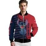 customized boston red sox stitch laughing red bomber jacket best selling