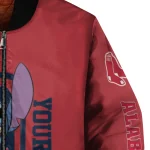 customized boston red sox stitch laughing red bomber jacket best selling