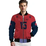 customized boston red sox team patch red bomber jacket best selling