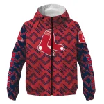 customized boston red sox trellis mesh red windbreaker jacket best selling